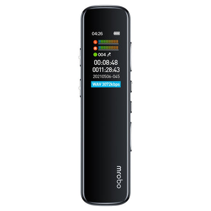 Mrobo RV-19 0.96-inch HD Screen 3D Noise Reduction Recording Pen Music Player, 4GB, 8GB, 16 GB, 32GB, 64GB, 128GB