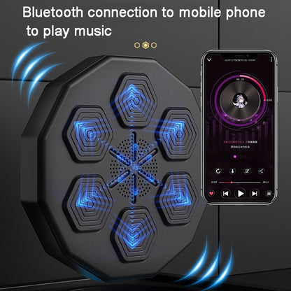 Bluetooth Intelligent Music Boxing Trainer Wall Mounted Electronic Boxing Practice, With Children Gloves, With Adult Red Gloves, With Adult Black Gloves