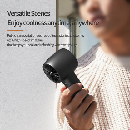 Outdoor Handheld Turbine Digital Display 100-Speed High-Speed Mini Fan, White, Black, Navy Blue