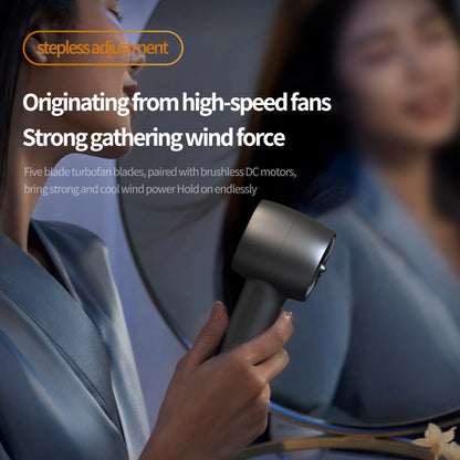 Outdoor Handheld Turbine Digital Display 100-Speed High-Speed Mini Fan, White, Black, Navy Blue