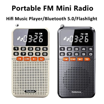 Rolton T1 Portable Radio Receiver Old People Singing Opera Player Mini Stereo Walkman