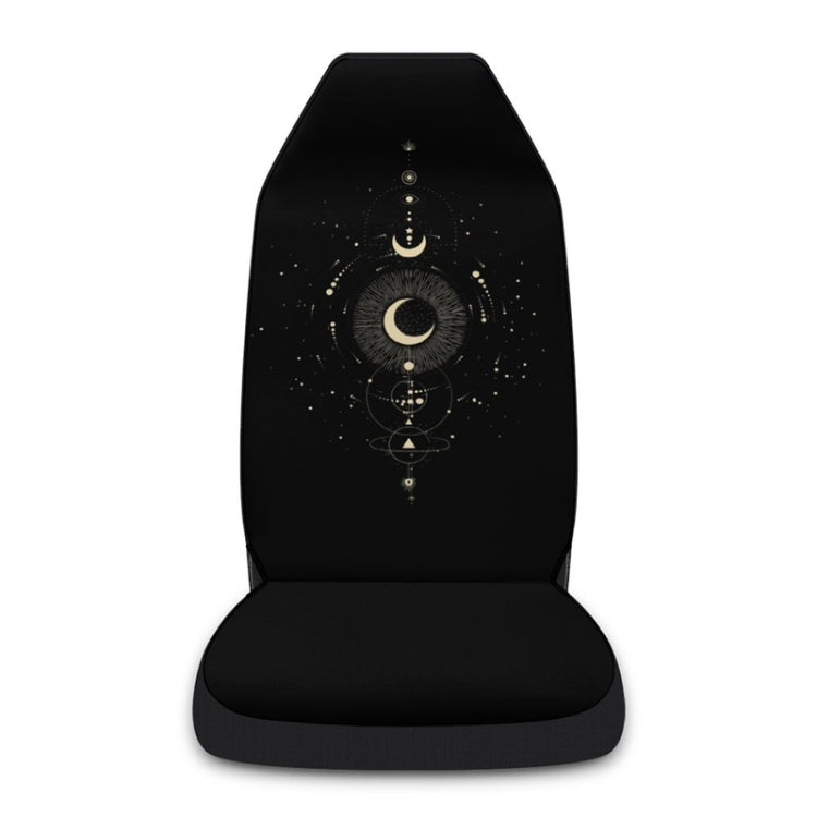 Car Universal Printed Seat Protector Automobile Decoration Supplies, Gold Moon