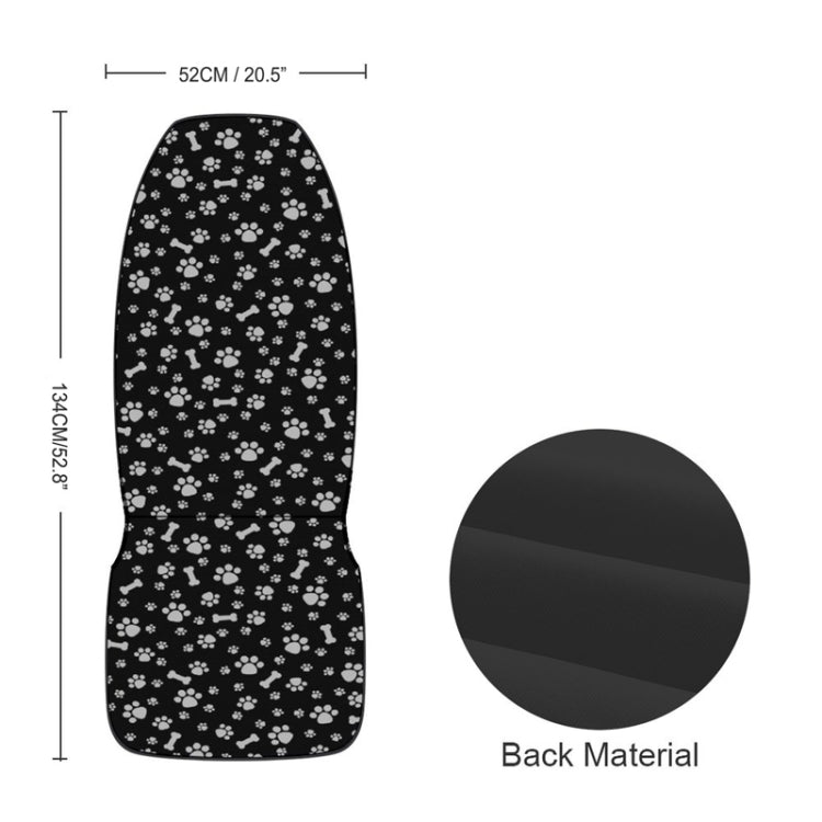 Car Universal Printed Seat Protector Automobile Decoration Supplies, Footprint And Bone