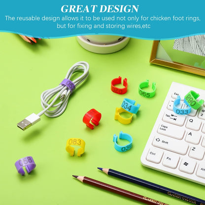 Chicken Leg Rings With Numbered  For Ducks Chicks Guinea Pigeons Goose, 100pcs /Pack 16mm, 100pcs /Pack 20mm