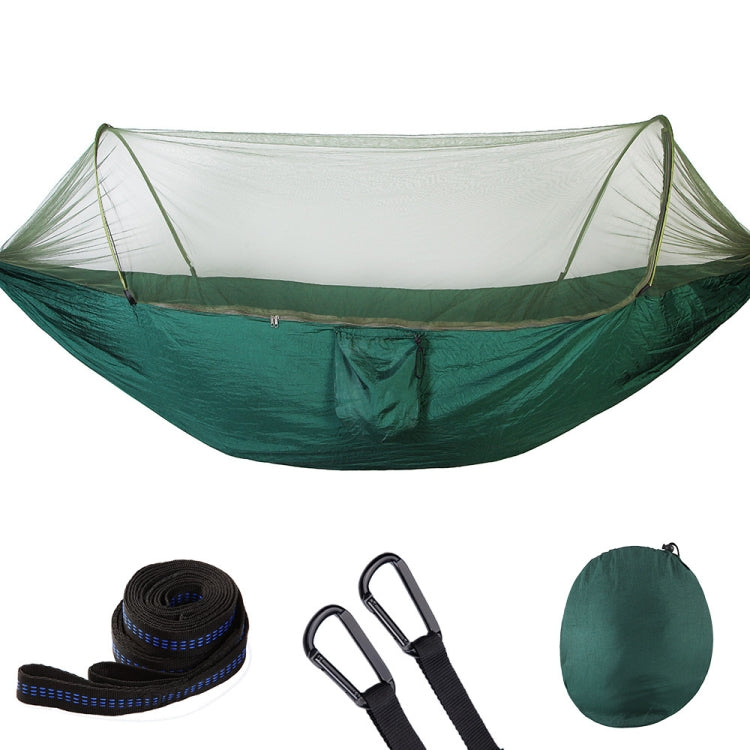 250 x 120cm Anti-mosquito Hammock and Tarp Set Waterproof Sunshade Camping Supplies, Dark Green +Camouflage, Camouflage + Camouflage