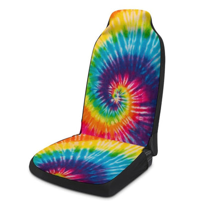Car Universal Printed Seat Protector Automobile Decoration Supplies, Coloful Swirls