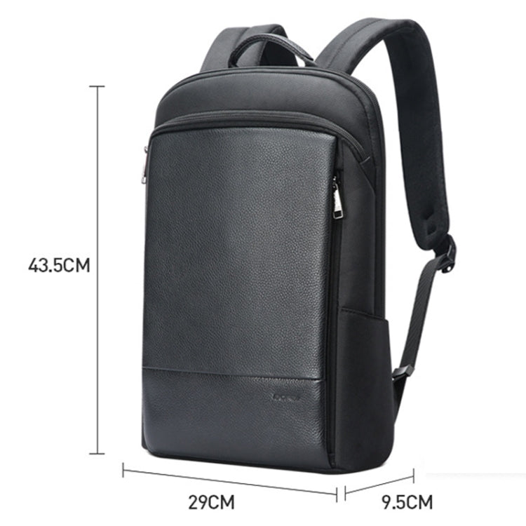 Bopai First-Layer Cowhide Business Commuter Waterproof And Lightweight Laptop Backpack, 61-122721