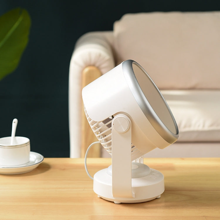 Air Circulation Fan Automatic Oscillating Head Desktop Fan With LED Light