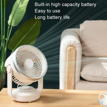 Air Circulation Fan Automatic Oscillating Head Desktop Fan With LED Light