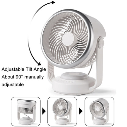 Air Circulation Fan Automatic Oscillating Head Desktop Fan With LED Light
