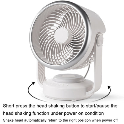 Air Circulation Fan Automatic Oscillating Head Desktop Fan With LED Light