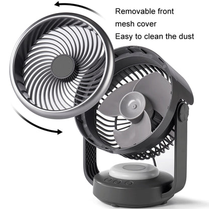 Air Circulation Fan Automatic Oscillating Head Desktop Fan With LED Light