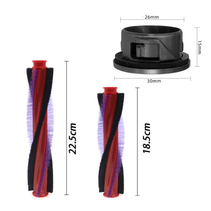For Dyson V6 DC59 DC62 SV03 Vacuum Cleaner Brush Head Roller Bar, 185mm, 225mm, End Cap