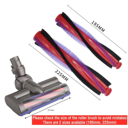 For Dyson V6 DC59 DC62 SV03 Vacuum Cleaner Brush Head Roller Bar, 185mm, 225mm, End Cap