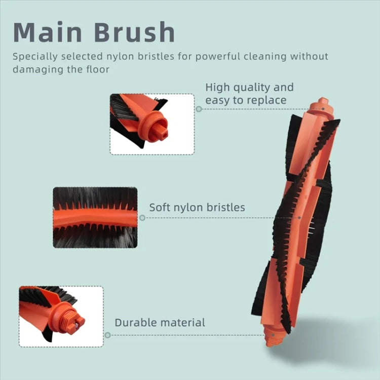 For Xiaomi Mijia M30 Pro Vacuum Cleaner, Main Brush, Side Brush, 2pcs /Pack Filter, Mop Cloth, Dust Bag
