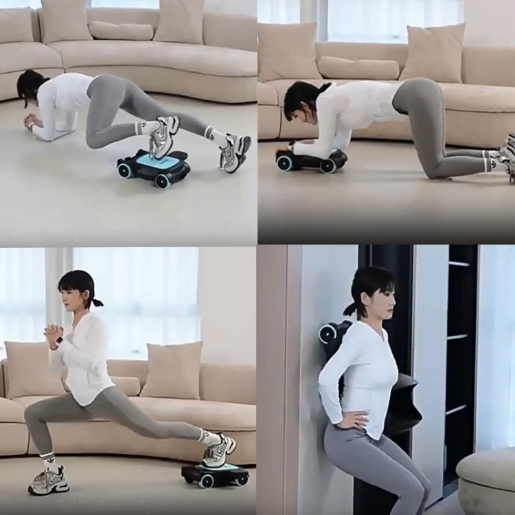 CHANGFENG Four-wheel Abdominal Roller With Elbow Support & Phone Bracket Fitness Equipment