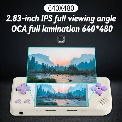 ANBERNIC RG28XX Retro Handheld Game Console 2.83-Inch IPS Screen Linux OS, 64GB, 64GB+128GB
