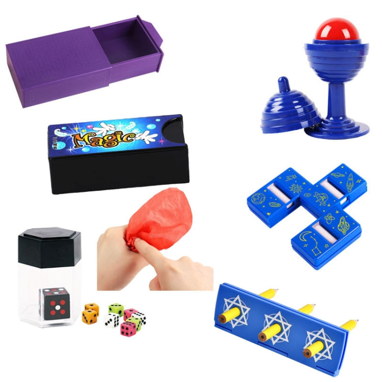 Children Magic Props Gift Set Students Festival Talent Toys Magic Box, 4 In 1, 5 In 1, 7 In 1