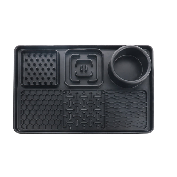 Rectangular Silicone Suction Cup Pet Dog Slow Food Pad, Gray, Black, Green