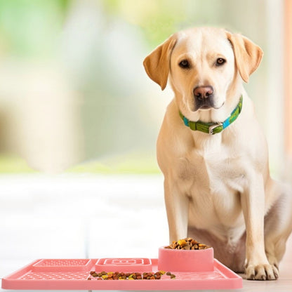 Rectangular Silicone Suction Cup Pet Dog Slow Food Pad, Gray, Black, Green