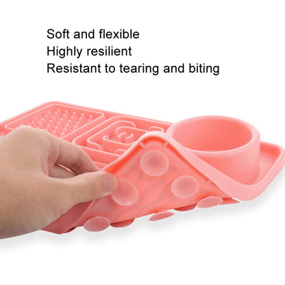 Rectangular Silicone Suction Cup Pet Dog Slow Food Pad, Gray, Black, Green