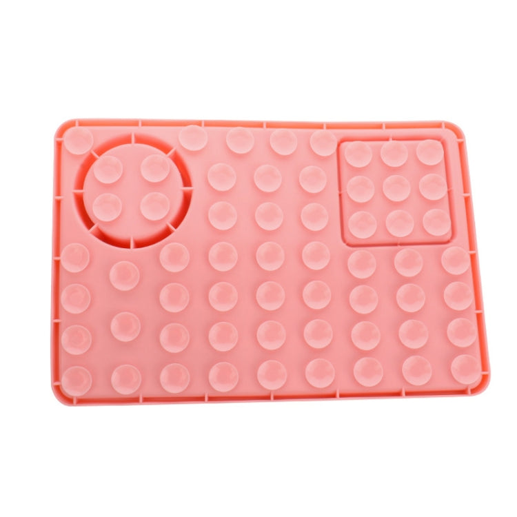 Rectangular Silicone Suction Cup Pet Dog Slow Food Pad, Gray, Black, Green