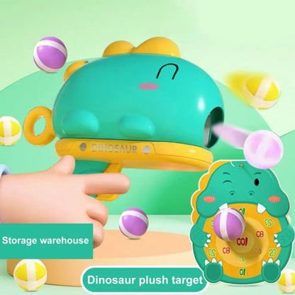 Children Dinosaur Sticky Balls Target Shooting Parent-child Interactive Outdoor Sports Toy, Triceratops Green, Triceratops Pink, Dinosaur Green, Dinosaur Red