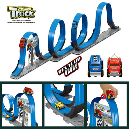 Children Anti-gravity Track Car Assembly Toys DIY Inertia Rebound Magnetic Levitation Racing Car, 85cm, 230cm, 440cm