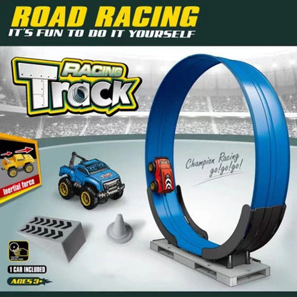 Children Anti-gravity Track Car Assembly Toys DIY Inertia Rebound Magnetic Levitation Racing Car, 85cm, 230cm, 440cm
