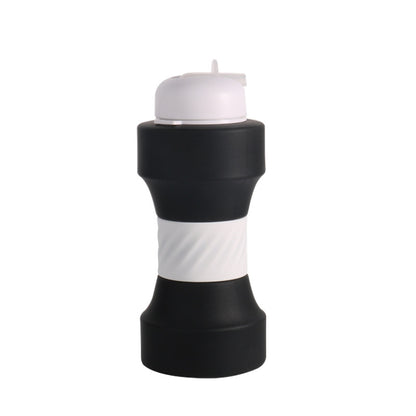650ml Large Capacity Sports Silicone Water Bottle Foldable Fitness Dumbbell Water Mug