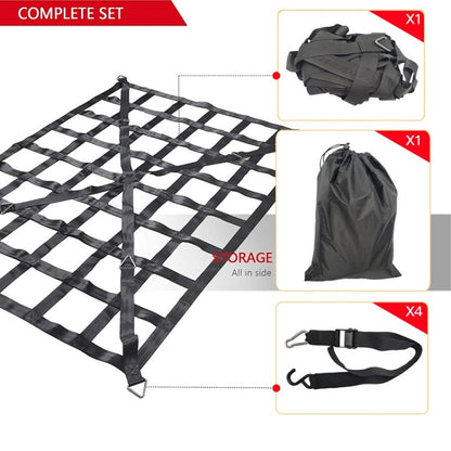 Truck Bed Cargo Net Pickup Bed Netting Strap, 127x106cm, 167x127cm, 208x127cm