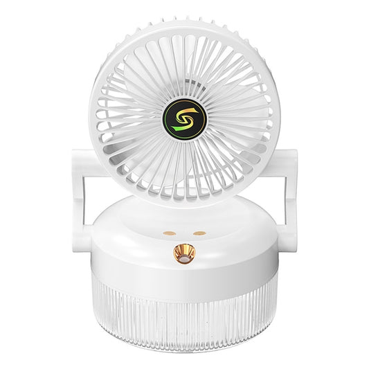 USB Charging Folding Desktop Spray Humidification Fan with Night Light