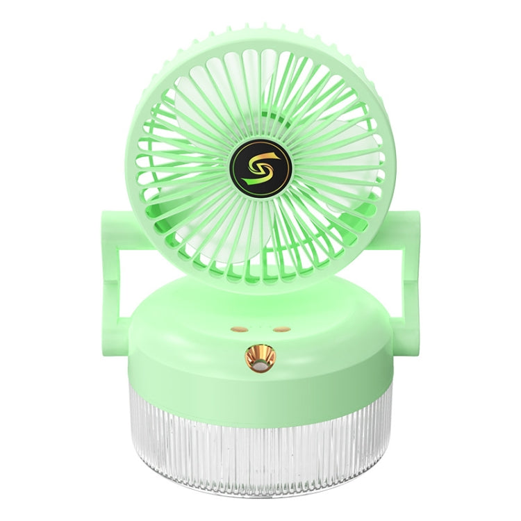 USB Charging Folding Desktop Spray Humidification Fan with Night Light