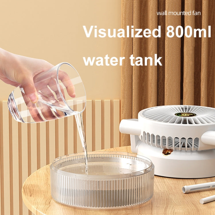 USB Charging Folding Desktop Spray Humidification Fan with Night Light