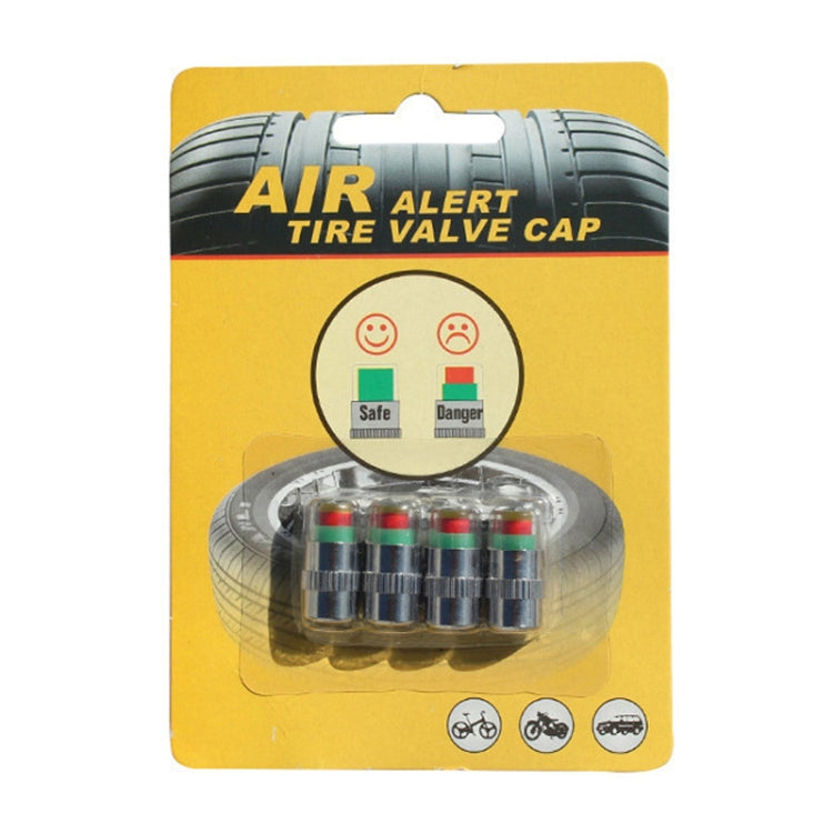 4pcs /Set Vehicle Tire Valve Caps High Precision Tire Pressure Monitoring Warning Cap, Plastic Core