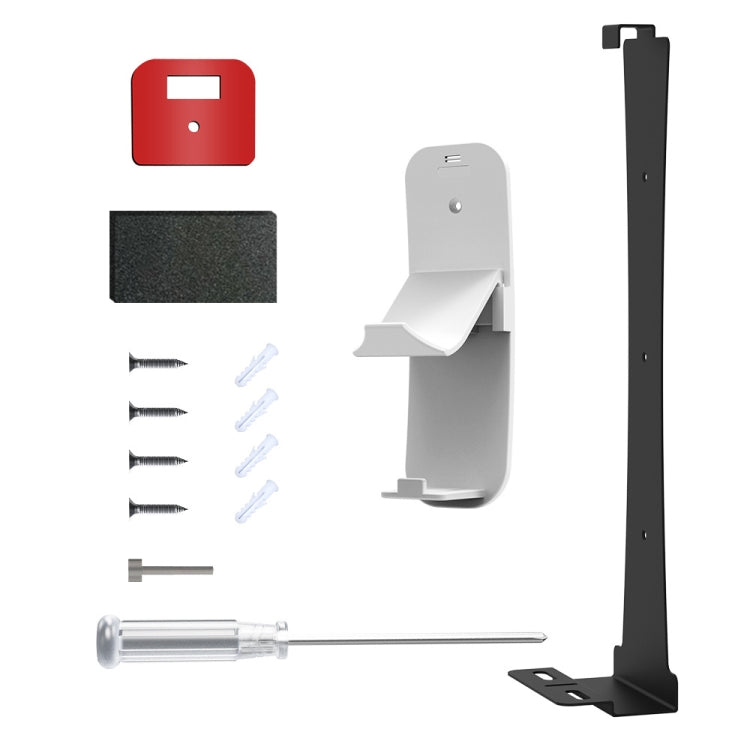For PS5 Slim JYS-P5193 Console Wall Mount Hanging Storage Rack With Headphone Grip Organizer, For PS5 Slim (Black)