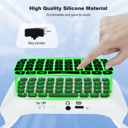 For PS5 JYS-P5172 Gamepad Wireless Bluetooth External Keyboard, Without Gamepad, JYS-P5172 (Black), JYS-P5172 (White)