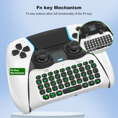 For PS5 JYS-P5172 Gamepad Wireless Bluetooth External Keyboard, Without Gamepad, JYS-P5172 (Black), JYS-P5172 (White)