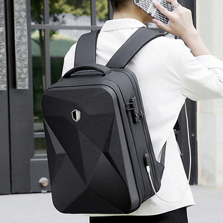 Password Lock Large Capacity Waterproof Laptop Backpack with USB Port, 17 inch