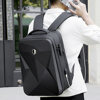 Password Lock Large Capacity Waterproof Laptop Backpack with USB Port, 17 inch