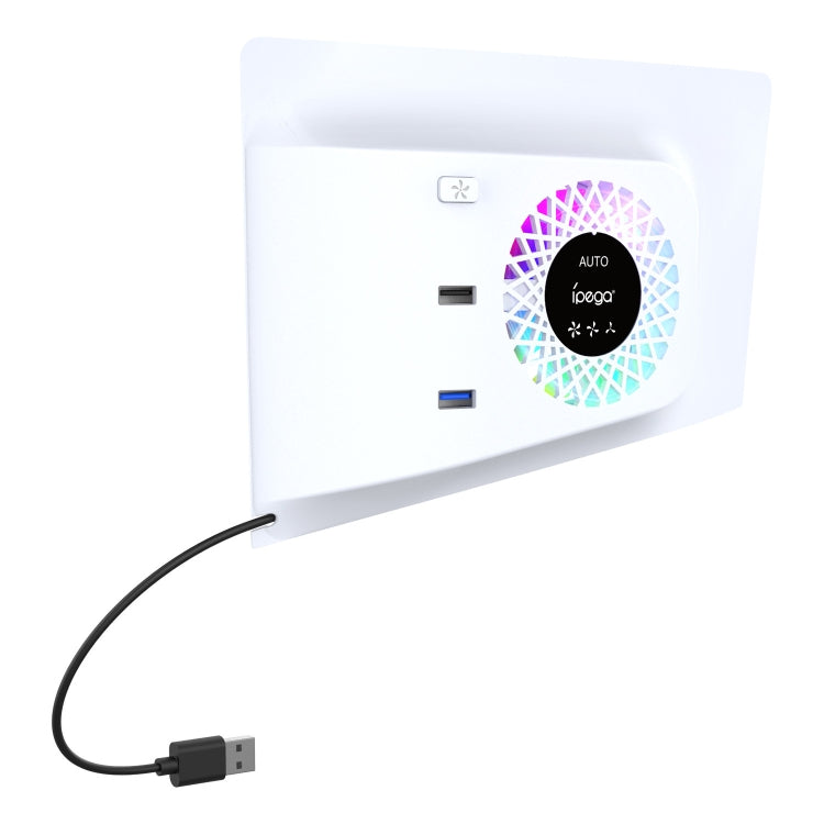 For PS5 Slim ipega PG-P5S019 Temperature Control Cooling Fan Face Cover Cooler + USB HUB with RGB Lights, ipega PG-P5S019