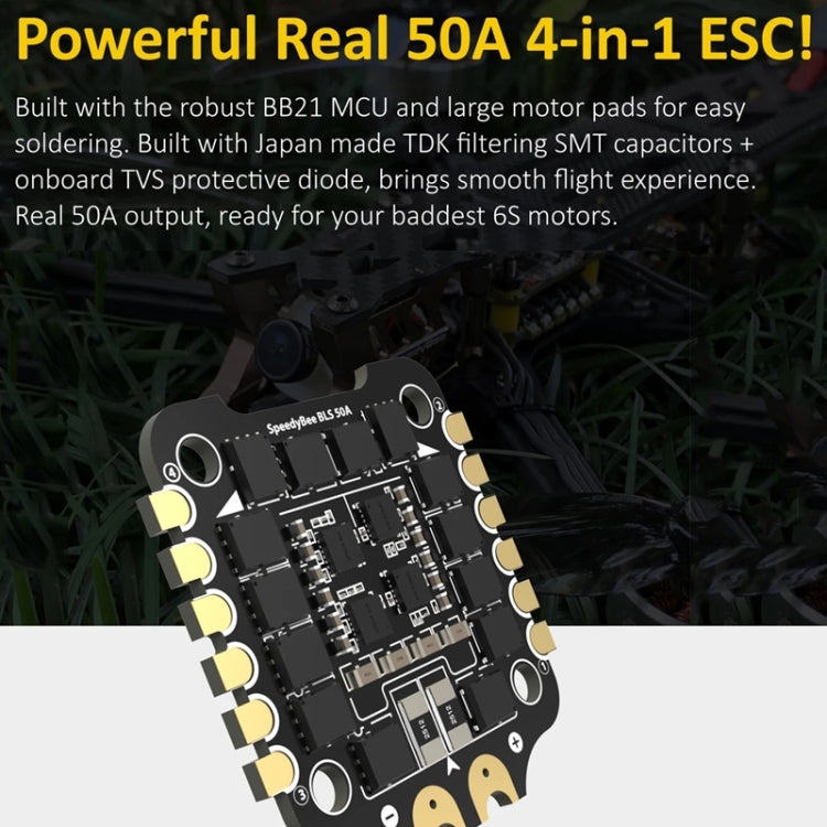 3-6S Lipo Barometer For RC Drone, SpeedyBee BLS 50A 4-in-1 ESC