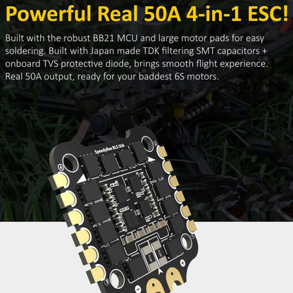 3-6S Lipo Barometer For RC Drone, SpeedyBee BLS 50A 4-in-1 ESC