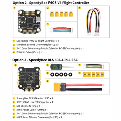 3-6S Lipo Barometer For RC Drone, SpeedyBee BLS 50A 4-in-1 ESC