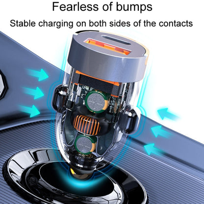 Vehicle Mini Invisible Dual-Port Charger Car Cigarette Lighter, 120W