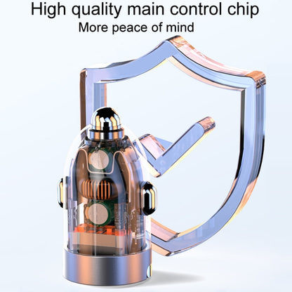 Vehicle Mini Invisible Dual-Port Charger Car Cigarette Lighter, 120W