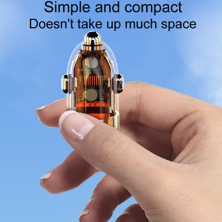 Vehicle Mini Invisible Dual-Port Charger Car Cigarette Lighter, 120W