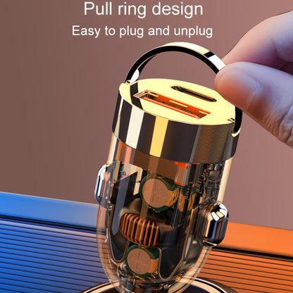 Vehicle Mini Invisible Dual-Port Charger Car Cigarette Lighter, 120W