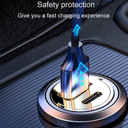 Vehicle Mini Invisible Dual-Port Charger Car Cigarette Lighter, 120W