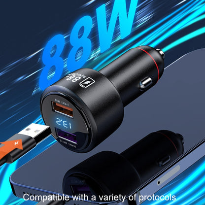 Vehicle Mini Fast Charging Charger Car One To Two Cigarette Lighter, 88W